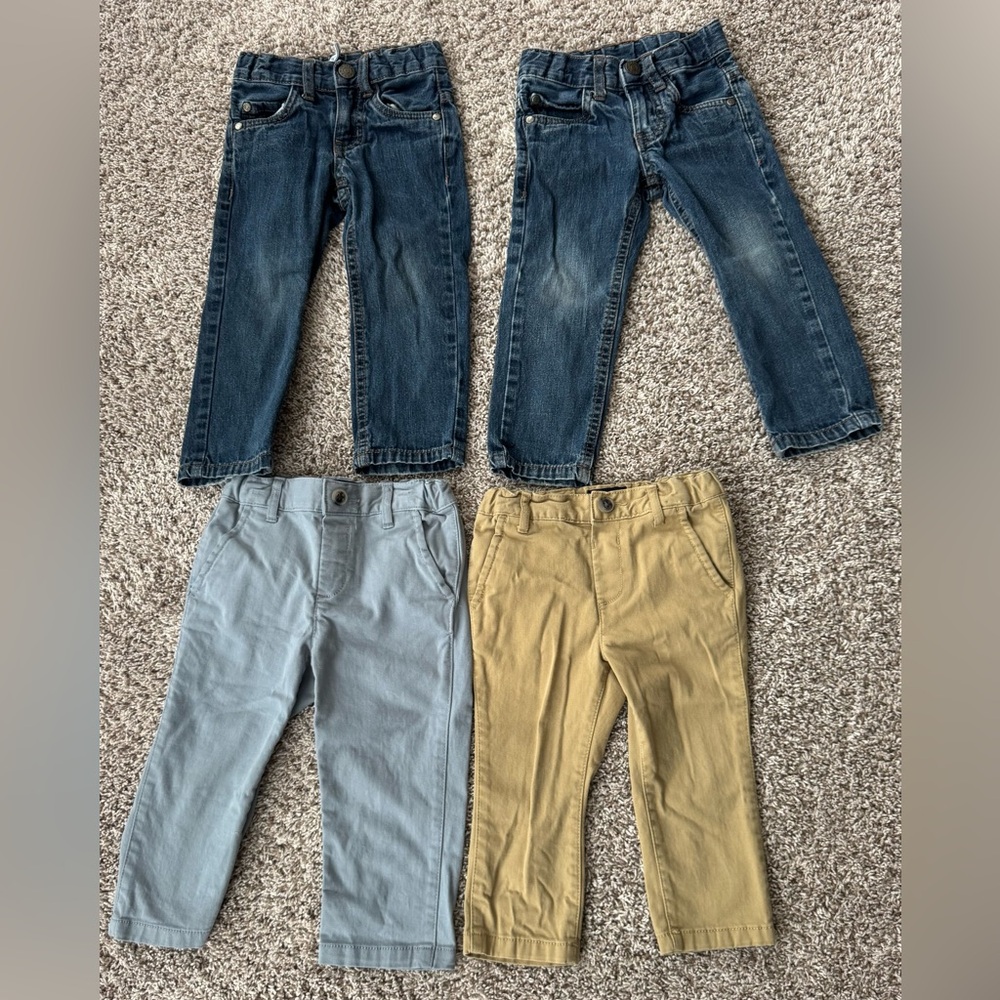 The Children's Place Blue and Tan Kids Jeans Set